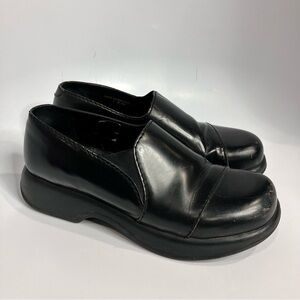 Dansko Y2K black leather clog loafers size 41
